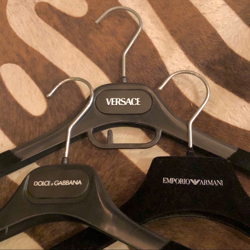 (3) Authentic Couture Hangers VERSACE/DOLCE/ARMANI